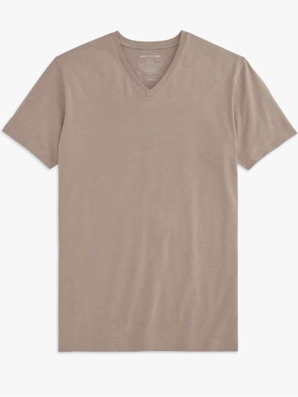 Mack Weldon Short-Sleeve V-Neck T-Shirt in Taupe